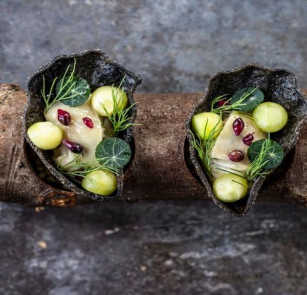 Menü vom Gourmetrestaurant TreeTop im Munkebjerg Hotel